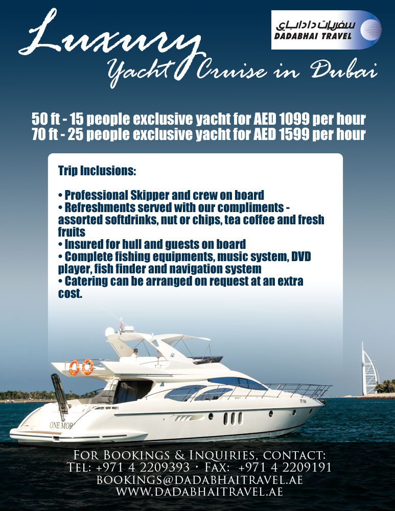 Yacht Package - Luxury Cruise in Dubair